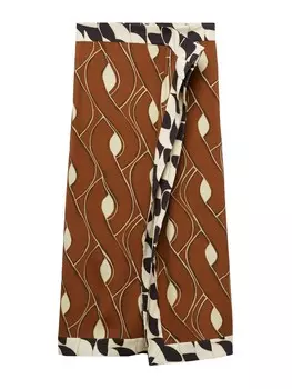 Юбка MANGO Cumbia, коричневый