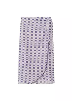 Юбка MANGO, цвет Light purple/Dark purple