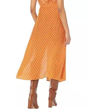 Юбка MANGO Galla Skirt, коричневый