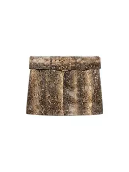 Юбка MANGO KIM, цвет Brown/Light brown