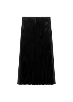 Юбка MANGO Plisado, черный