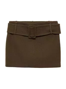 Юбка MANGO Quilt, оливковый