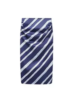 Юбка MANGO Salome, цвет marine blue/Light blue