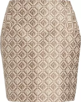 Юбка Marine Serre Moon Diamant Regenerated Jacquard Mini Skirt 'Moon Diamant Beige Jacquard', загар