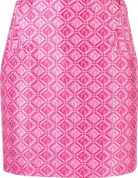 Юбка Marine Serre Moon Diamant Regenerated Jacquard Mini Skirt Moon Diamant Pink Jacquard, розовый