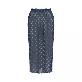 Юбка Marine Serre Moon Printed Mesh Midi Skirt, темно-синий
