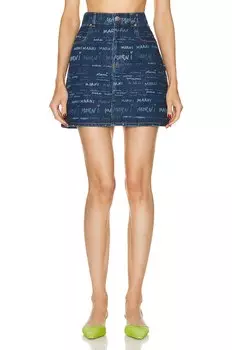 Юбка Marni Denim Mini, цвет Iris Blue