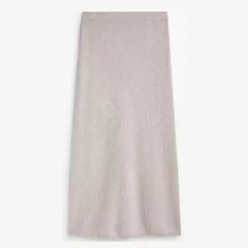Юбка Massimo Dutti Long Brushed Wool Cashmere Blend, бежевый