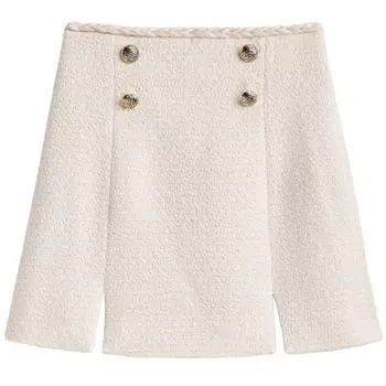 Юбка Massimo Dutti Textured, кремовый