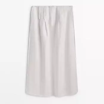 Юбка Massimo Dutti With Darts And Seam Details, белый