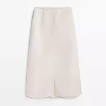 Юбка Massimo Dutti Wrap, кремовый