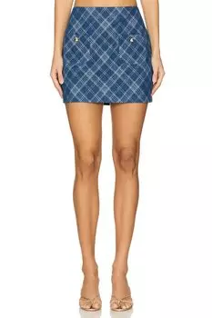 Юбка Maven от Amanda Uprichard, argyle denim