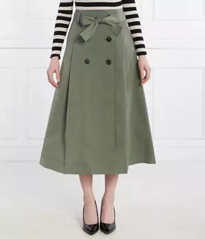 Юбка Max&Co. миди с бантом, зеленый