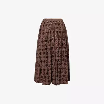 Юбка Max Mara Weekend Tempra с пайетками, коричневый