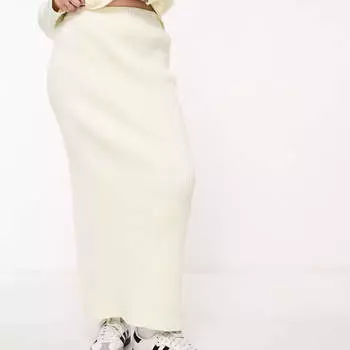 Юбка макси 4th & Reckless Plus Exclusive Knitted, молочный