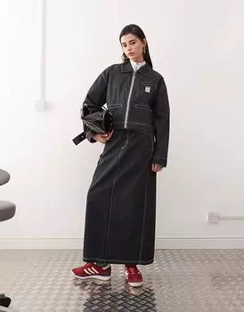 Юбка макси Adidas Originals Wabash серого цвета