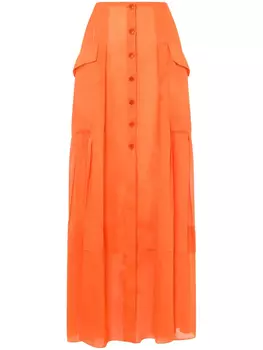 Юбка макси Alberta Ferretti, оранжевый
