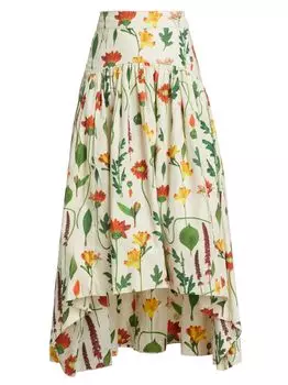 Юбка макси Anis Cocora High-Low Agua by Agua Bendita, белый