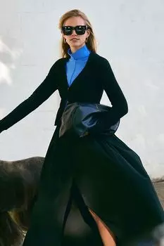 Юбка-макси Anthropologie из поплина, черный