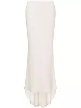 Юбка макси асимметричного кроя Philosophy Di Lorenzo Serafini, белый