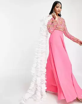 Юбка макси Asos Design, розовый