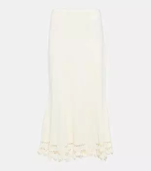 Юбка макси ayla в рубчик Ulla Johnson, белый