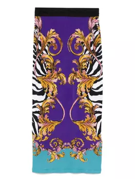 Юбка макси Barocco Versace Jeans Couture, фиолетовый