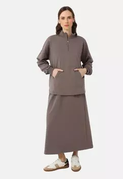 Юбка макси BENIN - Sweatshirt Modanisa, бежевый