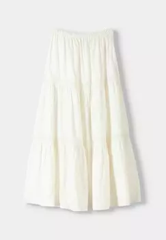 Юбка макси Bershka, белый
