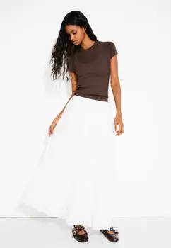 Юбка макси Bershka, белый