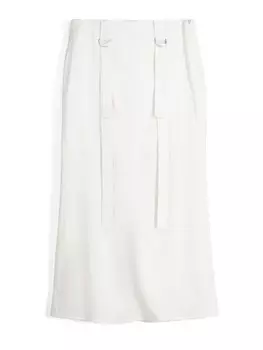 Юбка макси Bershka Skirt, белый