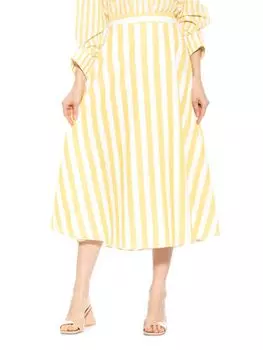 Юбка макси Brilyn в полоску Alexia Admor, цвет Yellow Stripe