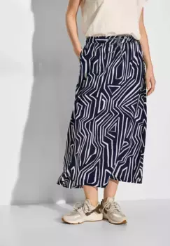 Юбка макси Cecil с графическим принтом по всей поверхности, синий