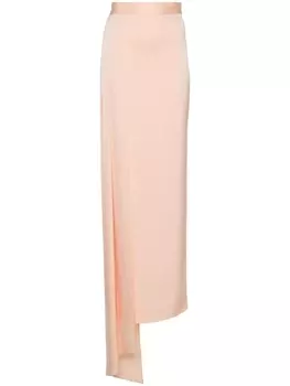 Юбка макси Column с драпировкой Alex Perry, оранжевый