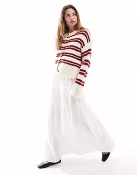 Юбка макси Cotton On в несколько ярусов белого цвета Cotton:On