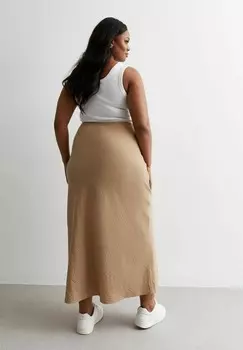 Юбка макси CURVES TEXTURED New Look Curves, цвет Stone