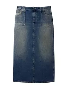 Юбка макси Desigual Skirt, синий деним