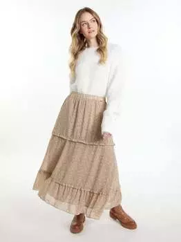 Юбка макси Dreimaster, бежевый