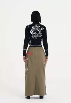 Юбка макси Ed Hardy, зеленый