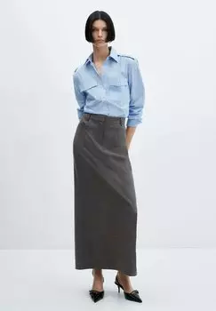 Юбка макси ERIN Mango, цвет grey