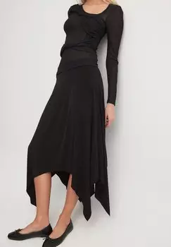 Юбка макси FLOWY NA-KD, черный