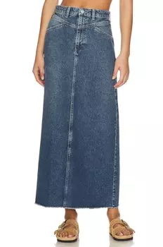 Юбка макси Free People Come As You Are, цвет Dark Indigo