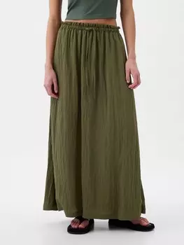 Юбка макси Gap, зеленый