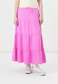 Юбка макси GAUZE TIERED GAP, розовый