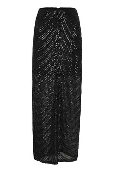 Юбка макси GLIRA SKIRT Gestuz, черный металлик