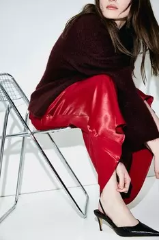 Юбка макси H&M, красный
