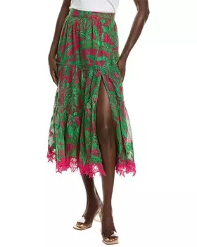 Юбка макси Hemant & Nandita, зеленый