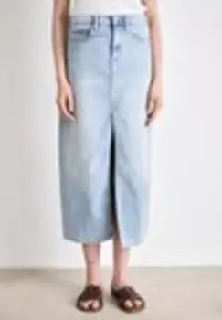 Юбка макси HIGH RISE SKIRT FRONT VENT Dkny, синий