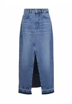 Юбка макси HIGH WAIST Object, синий деним