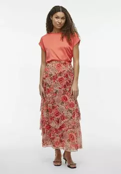 Юбка макси HIGH WAIST VILA, оранжевый